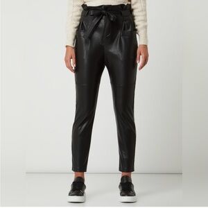 SUNCOO Eco-Leather Paperbag Waist Johan Pants